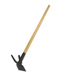 Bully Tools 92358 3-3/4-Inch Wide Two Prong Weeding Hoe with Steel Blade and Ash Handle
