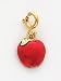 Red Enameled Apple Charm, 14K Yellow Gold