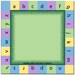 Pastel Alphabet Carpet (6' Square)