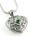 Anatoli Peridot Heart Locket Necklace