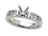 0.45 cts Round Diamonds Engagement Ring - Platinum, 18kt White or Yellow Gold