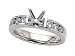 0.45 cts Round Diamonds Engagement Ring - Platinum, 18kt White or Yellow Gold
