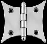 Door Hinges Chrome Solid Brass, Butterfly Hinge 3 x 3 Chrome 60063/92153