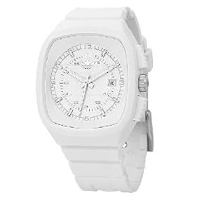 Adidas #ADH2036 Men's White Polyurethane Analog Sports Watch