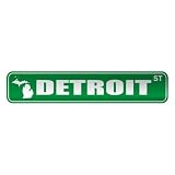  DETROIT ST  STREET SIGN USA CITY MICHIGAN