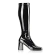 GOGO 3 Inch Womens Sexy Knee High Boots Stretch GOGO Boot With Block Heel Halloween Costume Black GOGO 3 Inch Womens Sexy Knee High Boots Stretch GOGO Boot With Block Heel Halloween Costume Black