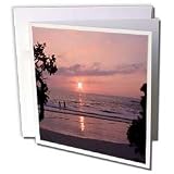Sandy Mertens Hawaii Travel Designs - Hawaiian Sunset - Greeting Cards-12 Greeting Cards with envelopes