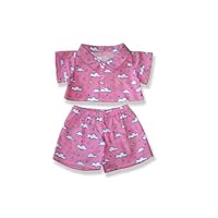 Pink Cloud Flannel PJ's, fits most 14 - 18 Stuffed Animals and Dolls