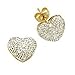 14K Diamond Heart Earrings