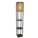 Shelf Floor Lamp with Paper Shade - Walnut