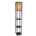 Shelf Floor Lamp with Paper Shade - Walnut