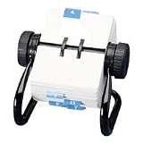 Rolodex 66711 Rolodex Open Rotary Card File, 1,000 2-1/4 x 4 Cards, 40 Guides, Black Finish