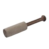 White Leather-Wrapped Singing Bowl Striker, Singing Bowl Mallet, Gong Mallet, Puja