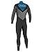 O'Neill Wetsuits Youth Mutant 5/4/3 mm w/Hood Fluid Seam Weld Full Suit, Black/Graph/Tahiti, 16