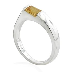 Buy Sterling Silver Citrine Ring, Size 6 by Netaya
