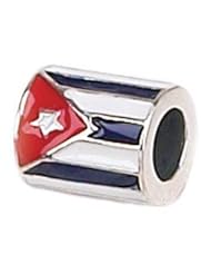 Zable Cuba Flag Country Flags Sterling Silver Charm