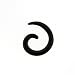 Acrylic Neon Swirl Black Expander 10g - Sold as Pair