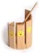 Tambour  Visages rigolos , avec boules et baguettes, produit de jolies notes. Dim 14 X 10 cm.