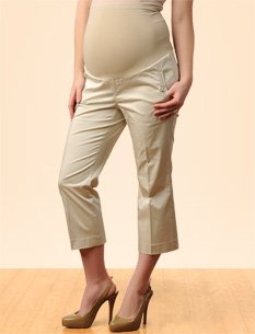 A Pea in the Pod: Secret Fit Belly(tm) Sateen Stretch Fabric Maternity Crop Pants