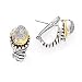 14K, SILVER AND DIAMOND CLIP EARRING D 0.11CTW