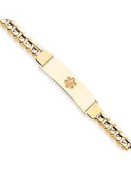 8 Inch 14k Gold Non-enameled Medical ID Bracelet