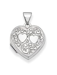 Genuine IceCarats Designer Jewelry Gift Sterling Silver Heart Locket
