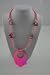Necklace Oval Shell Pendant with Beads Pink, 3 inch extensions