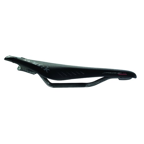 Fizik Arione CX Carbon Braided Wing Flex/Twin Flex Black Road Bicycle Saddle (Black with Black Glossy Stripe)