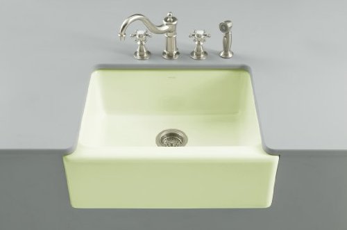 Kohler K-6573-5U-NG Alcott Apron-Front, Undercounter Kitchen Sink with Five-Hole Oversized Faucet Drilling, Tea Green