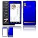 Blue Rubberized Protector Case Hard Cover for Motorola Droid A855 (Verizon Wireless)