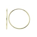 Duragold 14k Yellow Gold Endless Hoop Earrings (0.85