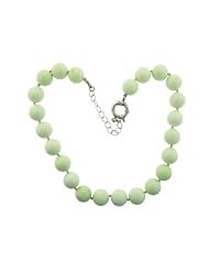 O&G Australia Natural Lemon Chrysoprase (5.50cttw) 925 Sterling Silver Adjustable Necklace