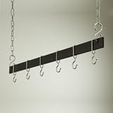 Rogar Black and Chrome Hanging Bar Rack 36-in.