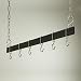 Rogar Black and Chrome Hanging Bar Rack 36-in.
