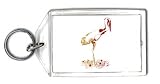Keychain with crane, brown, heron, standing, bird