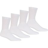 Sakkas Men's Basic Cotton Blend Athletic / Sport Crew Socks Value 4-Pack