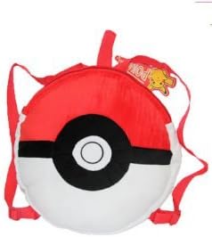Uoone 14" Pokemon Poke Ball Backpack, Poke Ball Plush Toy Bag for School Kids.