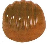 Chocolate Mold: Fluted Dome/Pomponette 29 mm dia. x 17 mm deep. 40 cavities