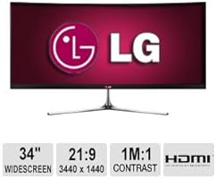 LG Electronics WQHD IPS Curved 34-Inch LED-Lit Monitor (34UC97-S)