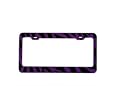 Automotive License Plate Frame Metal - Zebra Purple