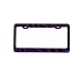 Automotive License Plate Frame Metal - Zebra Purple