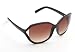 Zoom Boulevard Plastic Frame Sunglasses with Open Temple, Brown Frame/Brown Lens, Large