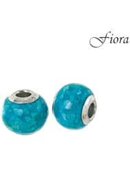 Turquoise Mosaic Glass Bead