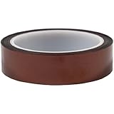 Kapton Polyimide Low Static Adhesive Tape, 3" Core, 1 mil Thick, 36 yd Length, 1/8" Width