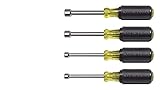Klein Tools 633 Cushion-Grip Assortment Nut Driver Set, 4-Piece [並行輸入品]