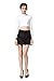 Little Smily Women's A-line High Waist Faux Suede Mini Skirt