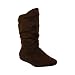Womens Slouch Mid-Calf Boots Brown