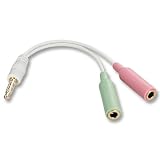 Lindy Headsetadapter - Mini-Phone 3,5 mm (W) - Mini-Phone 3,5 mm (M) - 6 cm - weiß - für Apple iPhone 3G, 3GS, 4, 4S; iPod (4G, 5G); iPod classic; iPod mini; iPod nano; iPod touch, 35523