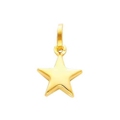 14K Yellow Gold Star Charm Charm Pendant