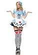 Sexy 2Pc Miss Alice In Wonderland Halloween Costume-Red/White/Blue/Small by Leg avenue